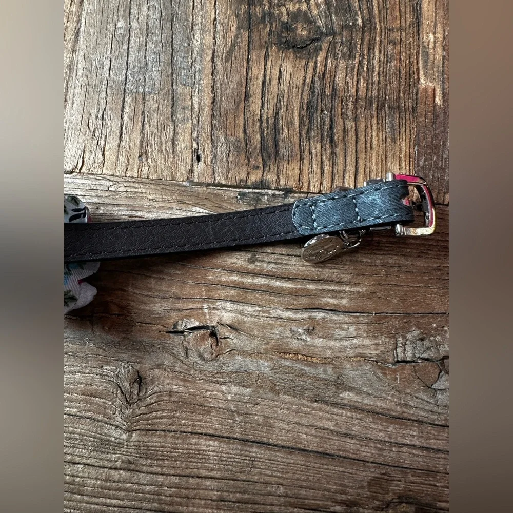 Floral Dog Collar with Multicolor Flower
